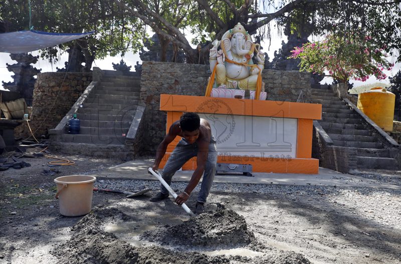 Proses kontruksi Pura Girinatha Taibessi telah capai 90%