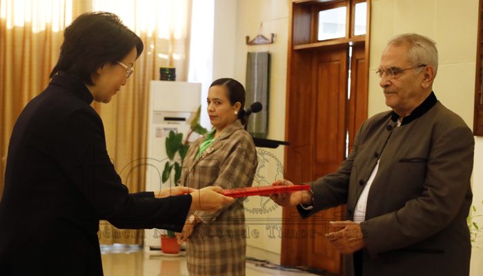 Presiden Horta terima surat kepercayaan dari Dubes Wang Wenli