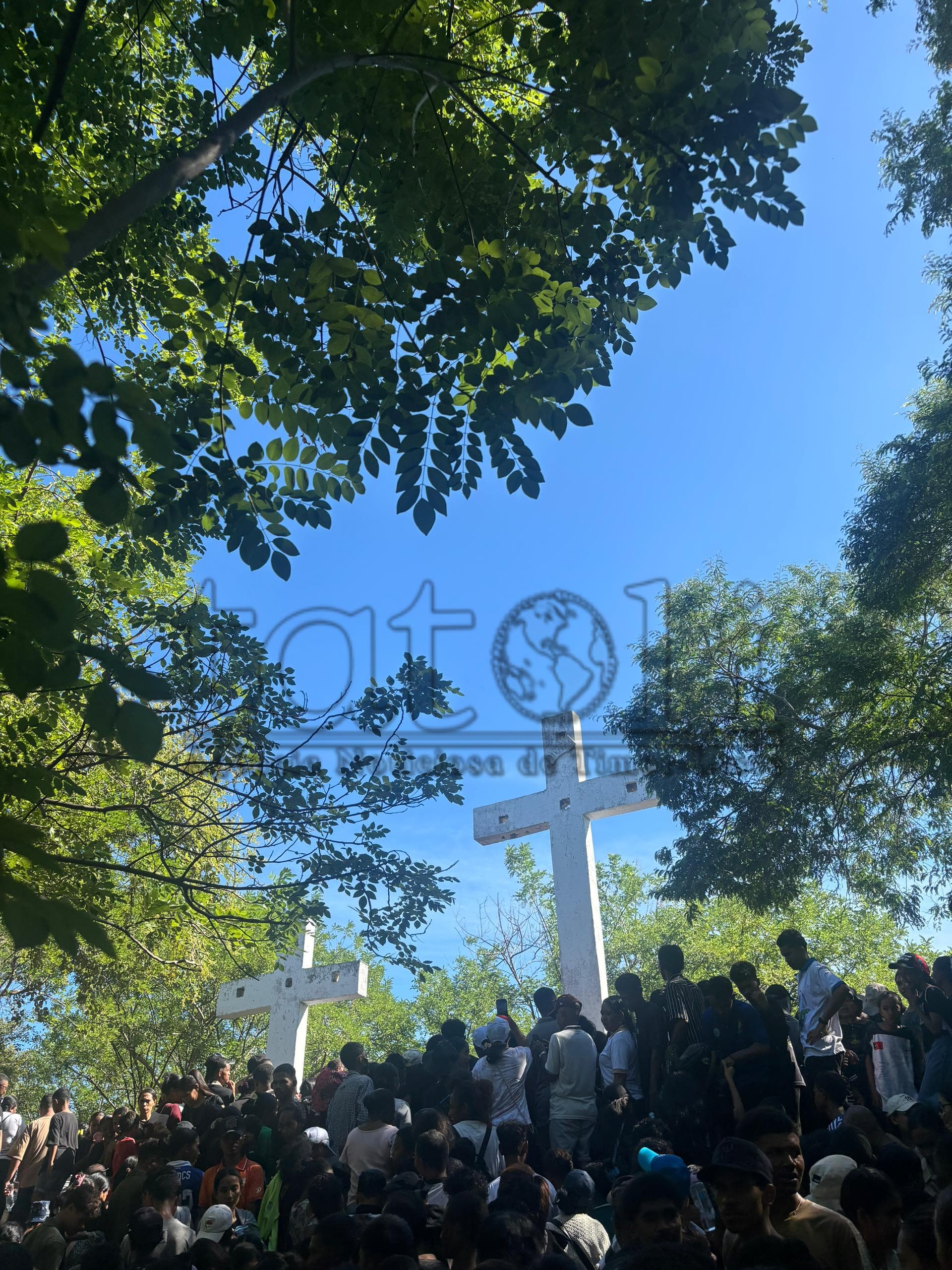 Tradisi tahunan jalan salib di Bukit Golgota Dili dihadiri ribuan umat   