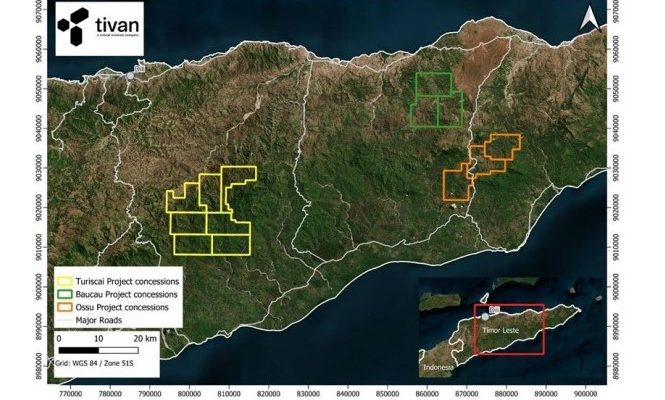 Tivan Limited temukan mineralisasi tembaga dan emas berkualitas tinggi di Baucau dan Ossu