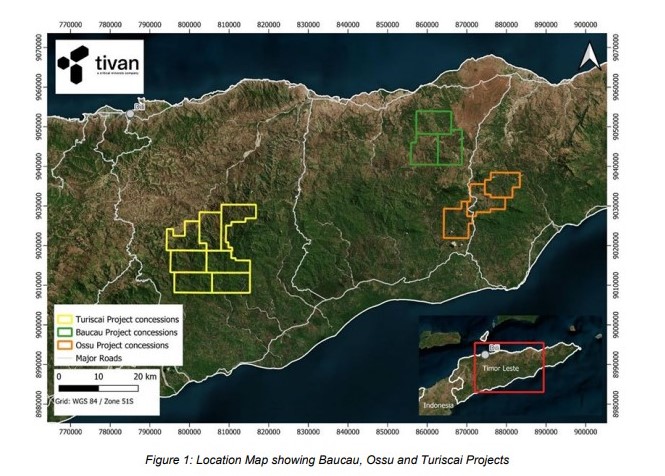 Tivan Limited temukan mineralisasi tembaga dan emas berkualitas tinggi di Baucau dan Ossu