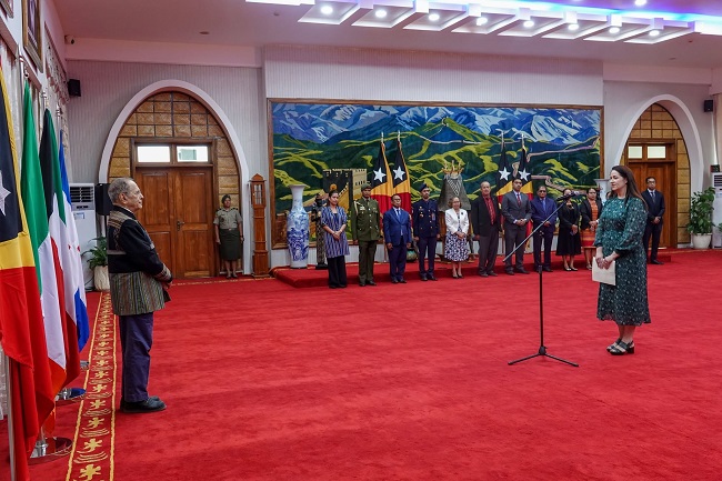 Dubes dari  empat negara serahkan surat kepercayaan kepada Presiden Republik