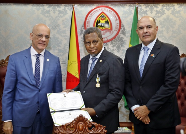 Menteri Pertahanan TL dianugerahi penghargaan “Medalha Mérito das Forças Armadas do Brasil”