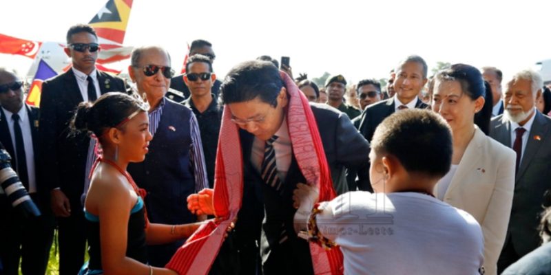 Perdana Menteri Singapura Lawrence Wong tiba di Dili   