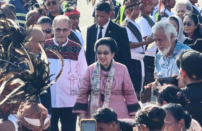 Ramos – Horta dan Xanana sambut langsung kedatangan Megawati di Dili